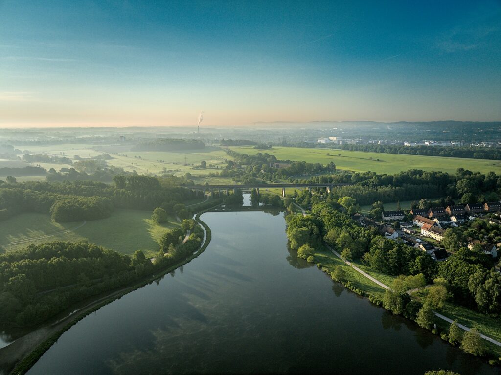 Aufnahme von See am Tag